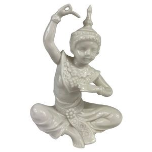 Thai Gates Dancer Traditional Japanese Vintage White Porcelain Zen Fragile 5”